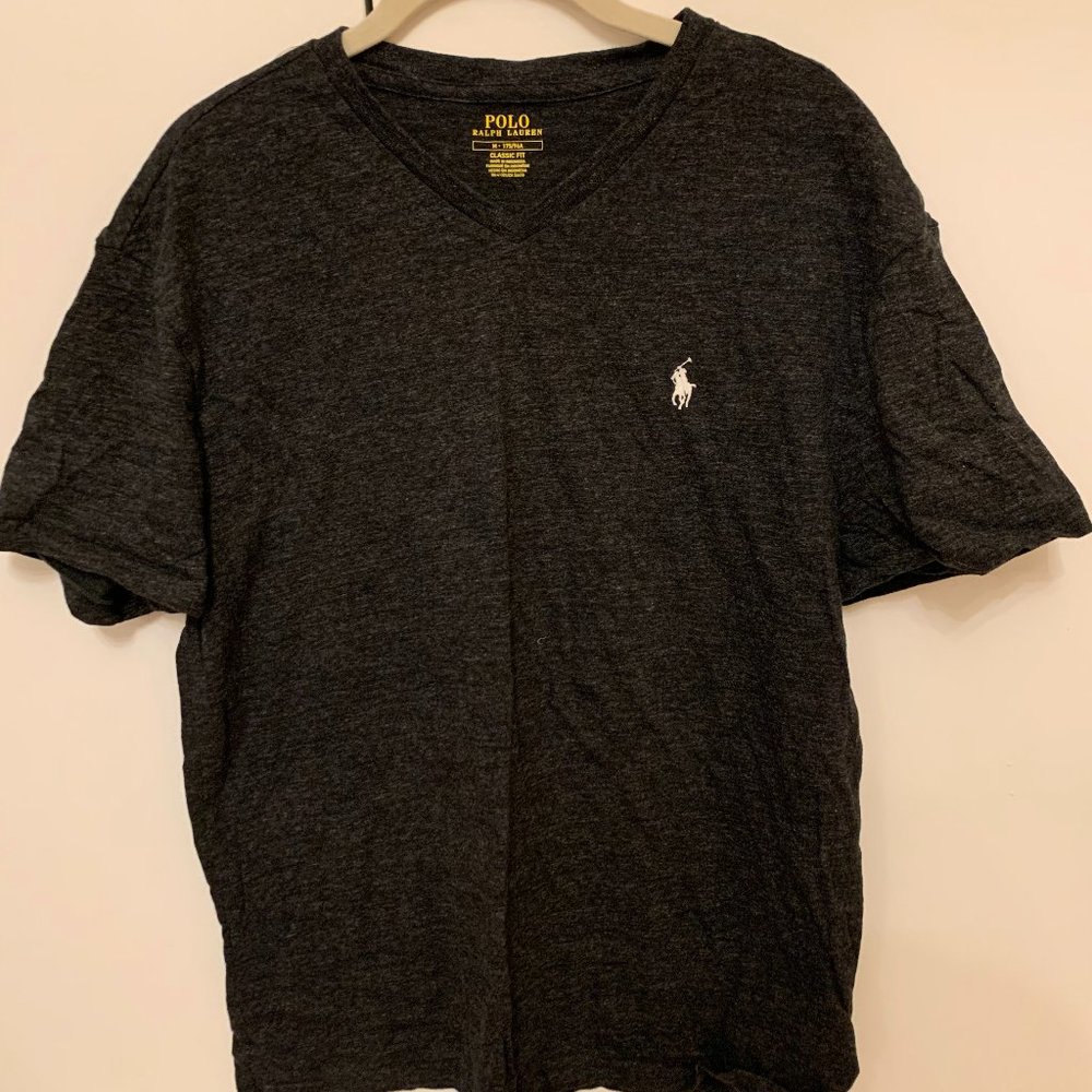 Polo Dark Blue V Neck T-Shirt (Size Medium)